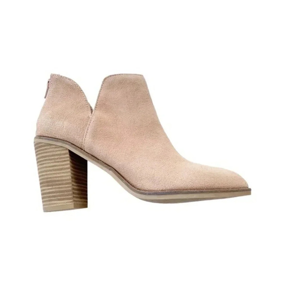 Dolce Vita DV8 Suede Leather Shai Ankle Boot Bootie Light Pink Tan Size 9.5 NWT - Picture 7 of 16